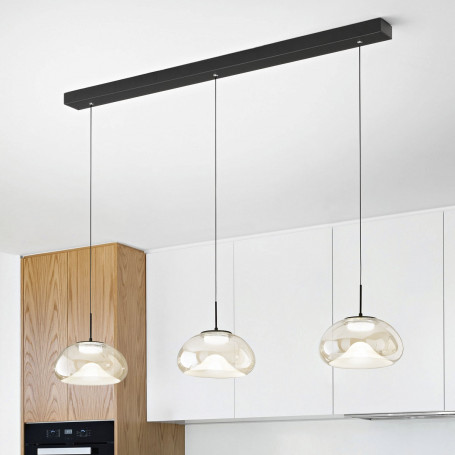 Suspension linéaire LED CCT Brena 3 lumières - Fabas Luce