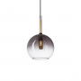 Suspension Empire globe verre gris fumé - Ideal Lux