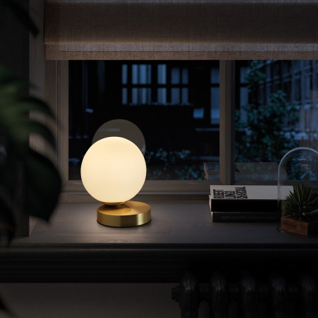 Lampe tactile Punt Métal Verre opale - M.D.C.