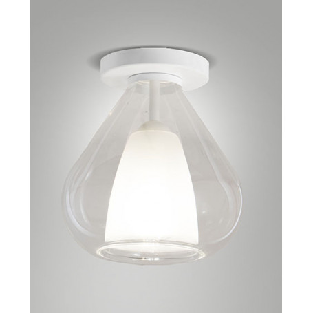 Plafonnier Lila verre transparent - Fabas Luce