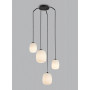 Suspension Jap 4 lampes verre opalin - M.D.C.