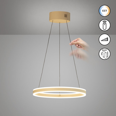 Suspension Silvio D50cm à LED CCT avec télécommande - Fischer & Honsel