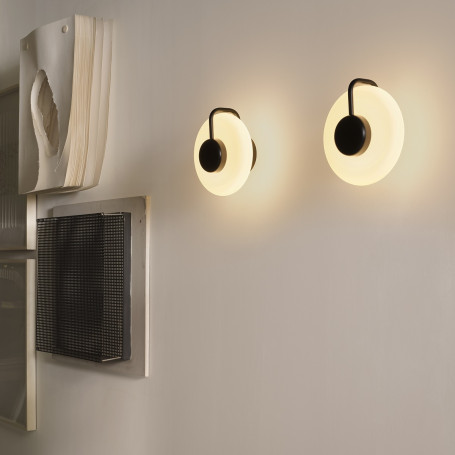 Applique LED Tratto métal verre opalin - Kundalini