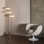 Lampadaire LED Tratto métal verre opalin - Kundalini