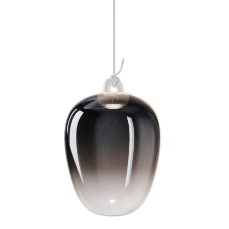 Suspension LED Oblò Medium Gris fumé - Lodes