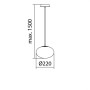 Suspension Press Verre opalin - M.D.C.