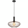 Suspension Alton Noir Verre gris fumé d 35 cm - Nordlux