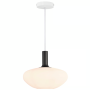 Suspension Alton Laiton/Noir Verre opalin 35 cm - Nordlux