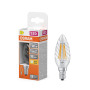 Ampoule LED à filament 3.4W Flamme Torsadée Claire E14 OSRAM