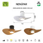 Ventilateur de plafond à éclairage LED Nenufar - Mantra