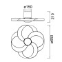 Ventilateur de plafond à éclairage LED Rose - Mantra