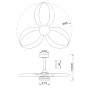 Ventilateur de plafond à éclairage LED Infinity - Mantra