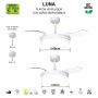 Ventilateur de plafond à LED Luna M - Mantra