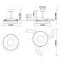 Ventilateur à éclairage LED Coin à pales rétractables - Mantra