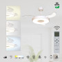 Ventilateur à éclairage LED Coin à pales rétractables - Mantra