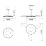 Ventilateur de plafond à LED Coin Fan Mini Smart - Mantra