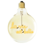 Ampoule LED à filament ambrée La vie est belle à suspendre