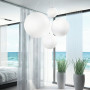 Suspension Mapa 40cm en verre blanc Ideal Lux