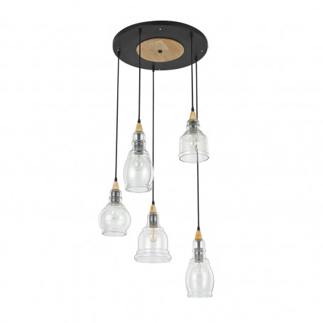 Suspension en verre Gretel 5 lampes Ideal Lux