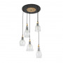 Suspension en verre Gretel 5 lampes Ideal Lux