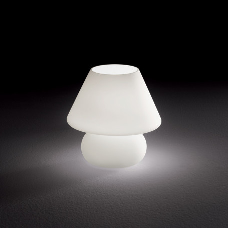 Lampe à poser Prato en verre blanc Ideal Lux