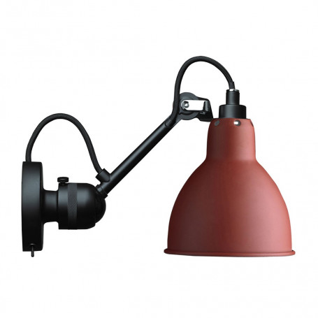 Applique N°304 SW Rouge avec interrupteur Lampe Gras DCW Editions