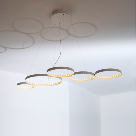 Suspension LED Super 8 Blanc - Le Deun Luminaires