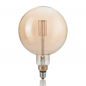 Ampoule globe led ambrée filament lumière chaude 12,5 cm E27