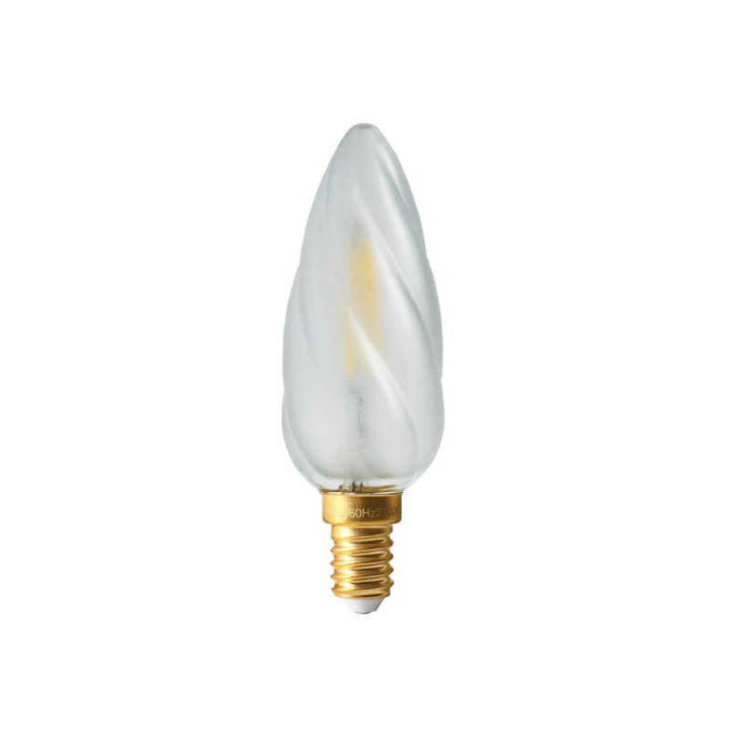 Ampoule LED Flamme torsadée Satinée Dimmable E14 Comptoir des Lustres