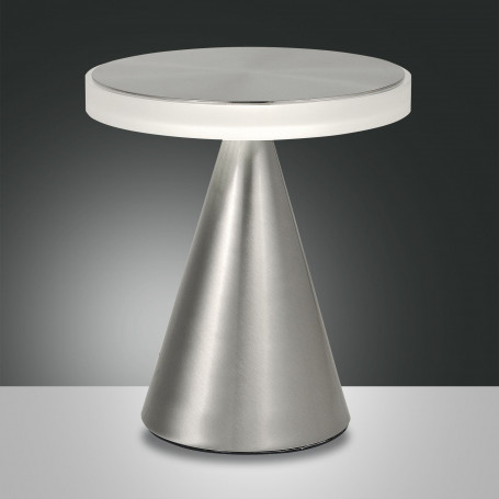 Lampe LED tactile Neutra GM Nickel Satiné - Fabas Luce