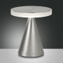 Lampe LED tactile Neutra GM Nickel Satiné - Fabas Luce