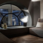 Lampe LED Taccia Noir Diffuseur verre - Flos
