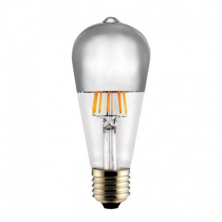 Ampoule LED Edison Calotte argent 8 W - CristalRecord