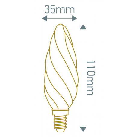 Lampe à incandescence LED E14 Dimmable ambre 