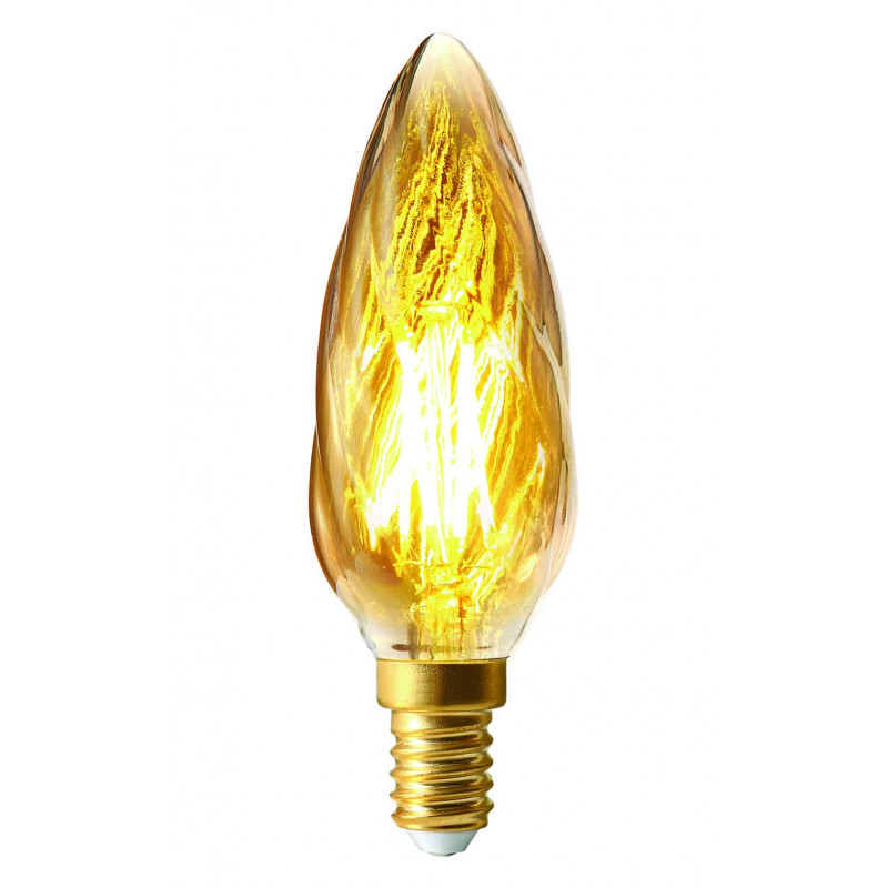 Ampoule LED Flamme torsadée Ambrée 4W Dimmable E14 Girard Sudron Comptoir des Lustres