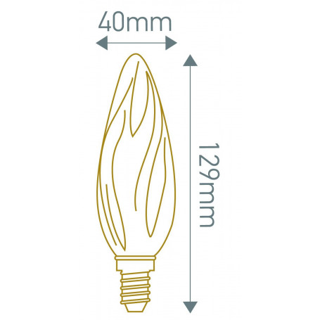 Ampoule flamme grand siècle GIRARD SUDRON LED 4W E14 230V