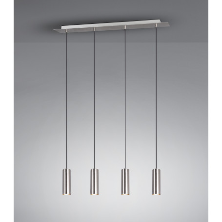 Suspension Marley 4 lampes Nickel mat - Trio Leuchten