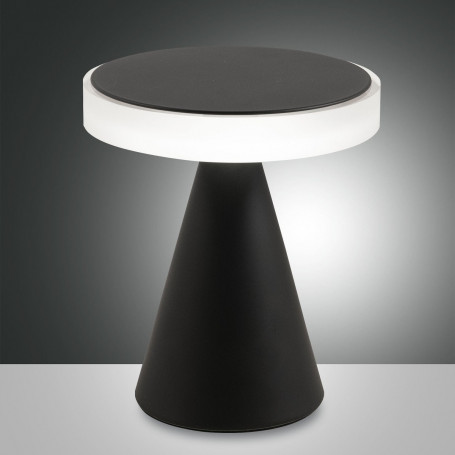 Lampe LED tactile Neutra GM Noir - Fabas Luce