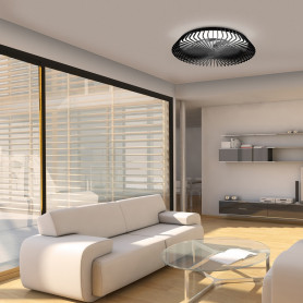 Ventilateur de plafond Himalaya à Led intégrée Noir - Mantra