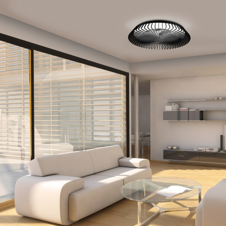 Ventilateur de plafond Himalaya à Led intégrée Noir - Mantra