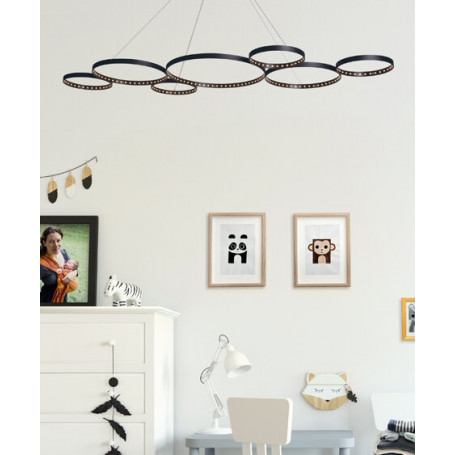 Suspension LED Ultra 8 XS Le Deun Noir