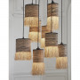 Suspension grappe Formentera 8 lumières Raphia - Market Set