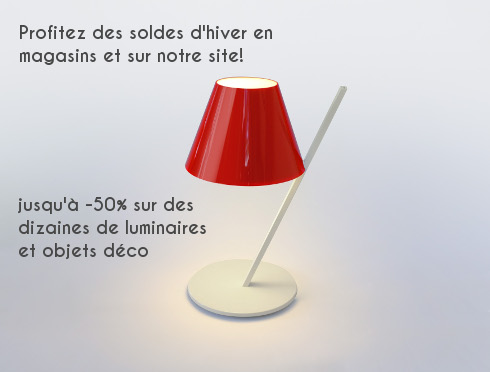 Soldes d'hiver 2018 sur des luminaires et objets déco chez Comptoir des Lustres