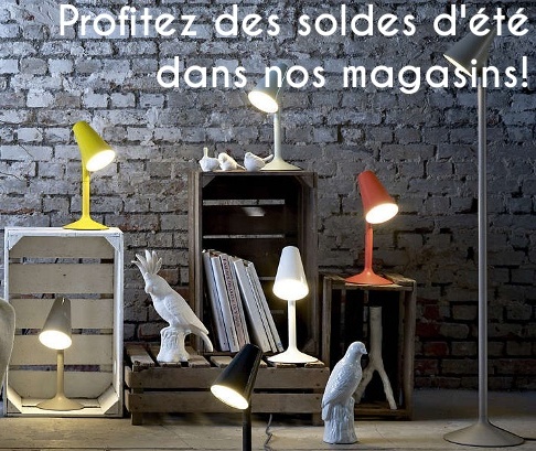 Soldes d'été sur les luminaires en magasins